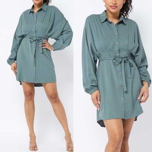 [ROS][New] Shirts dress -S, Sage